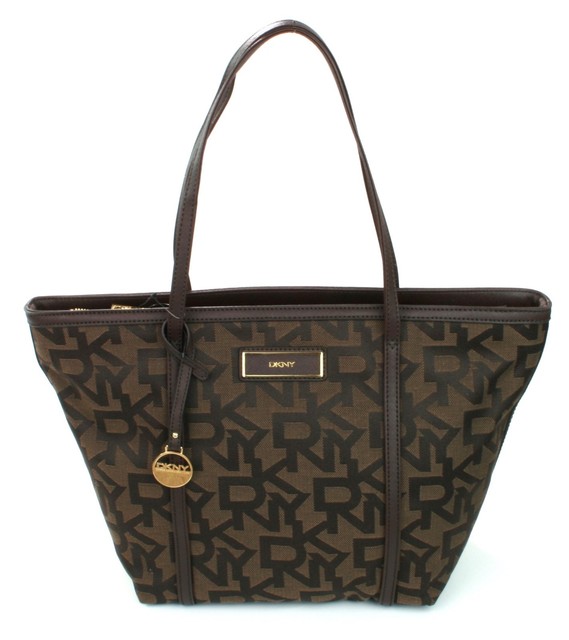 dkny monogram tote bag