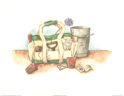 Flower Garden Tote and Tulip Tote C Bucha Set of 2 11x14 in