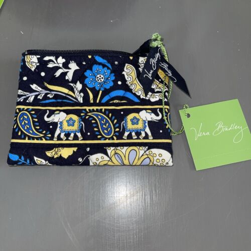Vera Bradley ELLIE BLUE Coin COSMETIC LIPSTICK Case PURSE 4 TOTE Backpack NWT