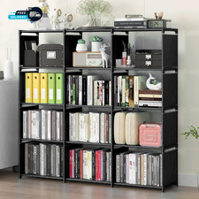 12 Cube Storage Organizer Book Shelves DIY Open Stackable Bookshelf Extra Large