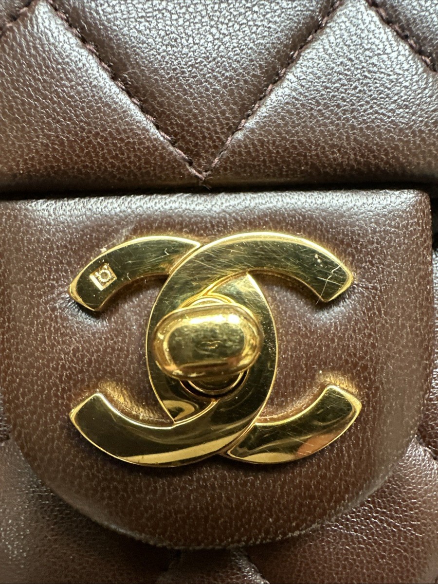 Chanel Vintage Series 5 Chocolate Brown Mini Square Classic Flap