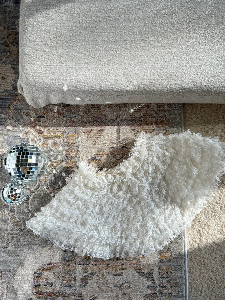 Cuello Dickey Vintage Encaje Volantes Marfil Cierre a Presión Redondo Victoriano Foto 2 de 4