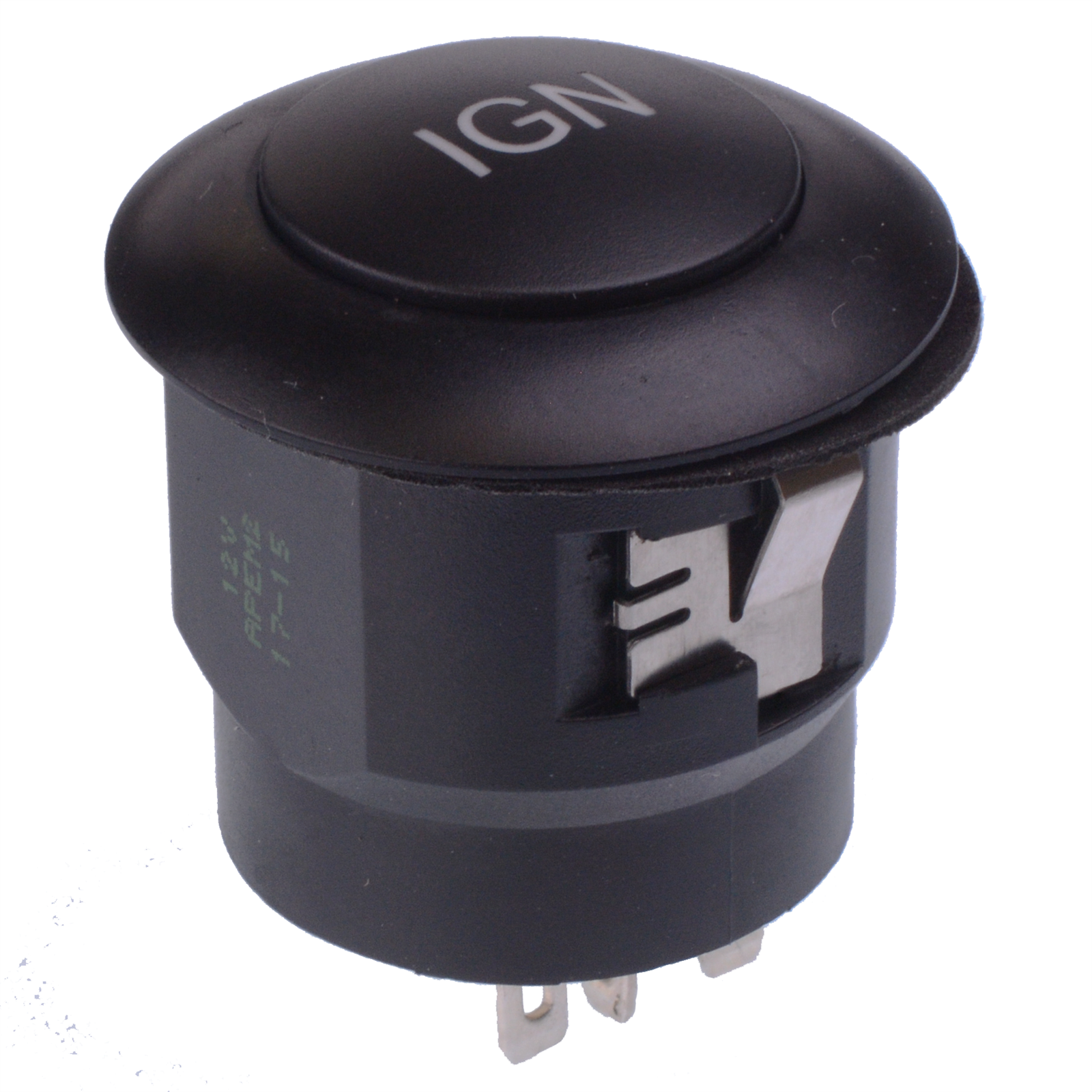 FPBR1D1222A12D5 APEM Blue LED On-Off Latching 26mm Push Button Switch DPST