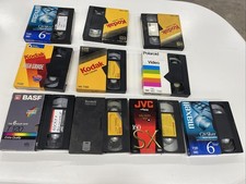 10 BLANK VHS CASSETTE LOT BUNDLE T-120 160 TV COMMERCIALS 80s 90s FUJI TDK MAXEL