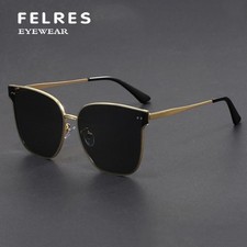 Unisex Metal Cat Eye Sunglasses Fashion Leisure Traveling Driving Glasses UV400