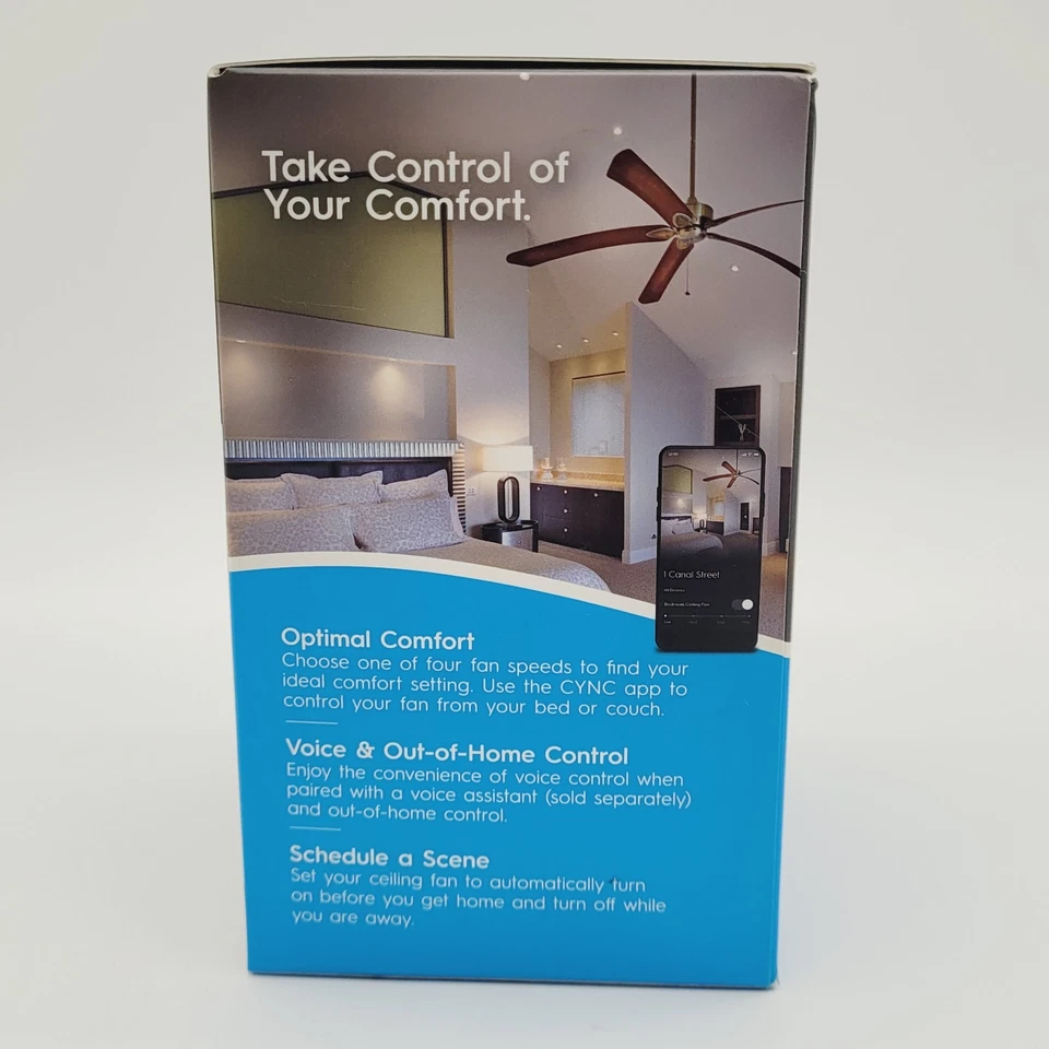 Interruptor de ventilador de techo inteligente GE CYNC cable neutro Wi-Fi Alexa asistente de Google Foto 3 de 4