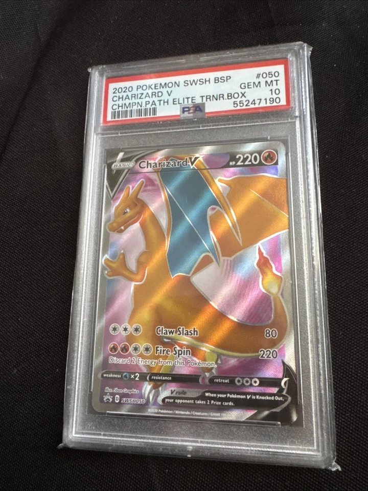 Champion’s Path French Dracaufeu Charizard V SWSH050 Promo PSA 10 Gem Mint - Image 2 of 3