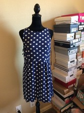 MinkPink Blue Polka Dot Dress Medium 