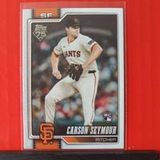 2026 Topps Series 1 - #112 Carson Seymour (RC) San Francisco Giants Rookie 