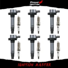6X Ignition Coil+Spark Plug Pack For 2008-2016 Ford Taurus Edge 3.5L OEM UF553