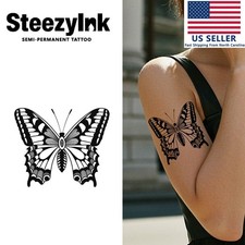 SteezyInk temporary tattoo Bold Butterfly last upto 2 weeks 4 x 4 inch