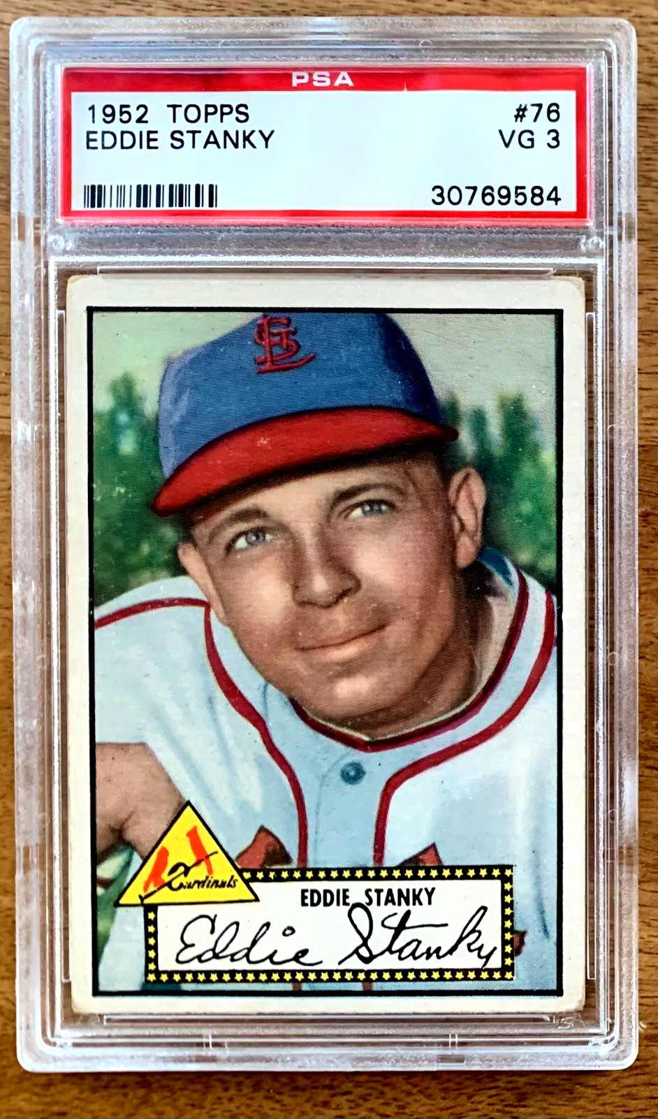 1952 Topps PSA 3 VG #76 Eddie Stanky Black Back