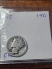 NICE KEY DATE  !!!      1921 - P MERCURY DIME!  Low Mintage