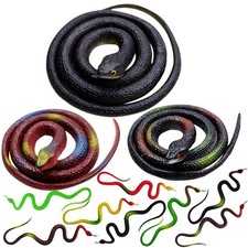 11 Pcs Realistic Rubber Snakes Decoration for Garden Props to Scare Birds