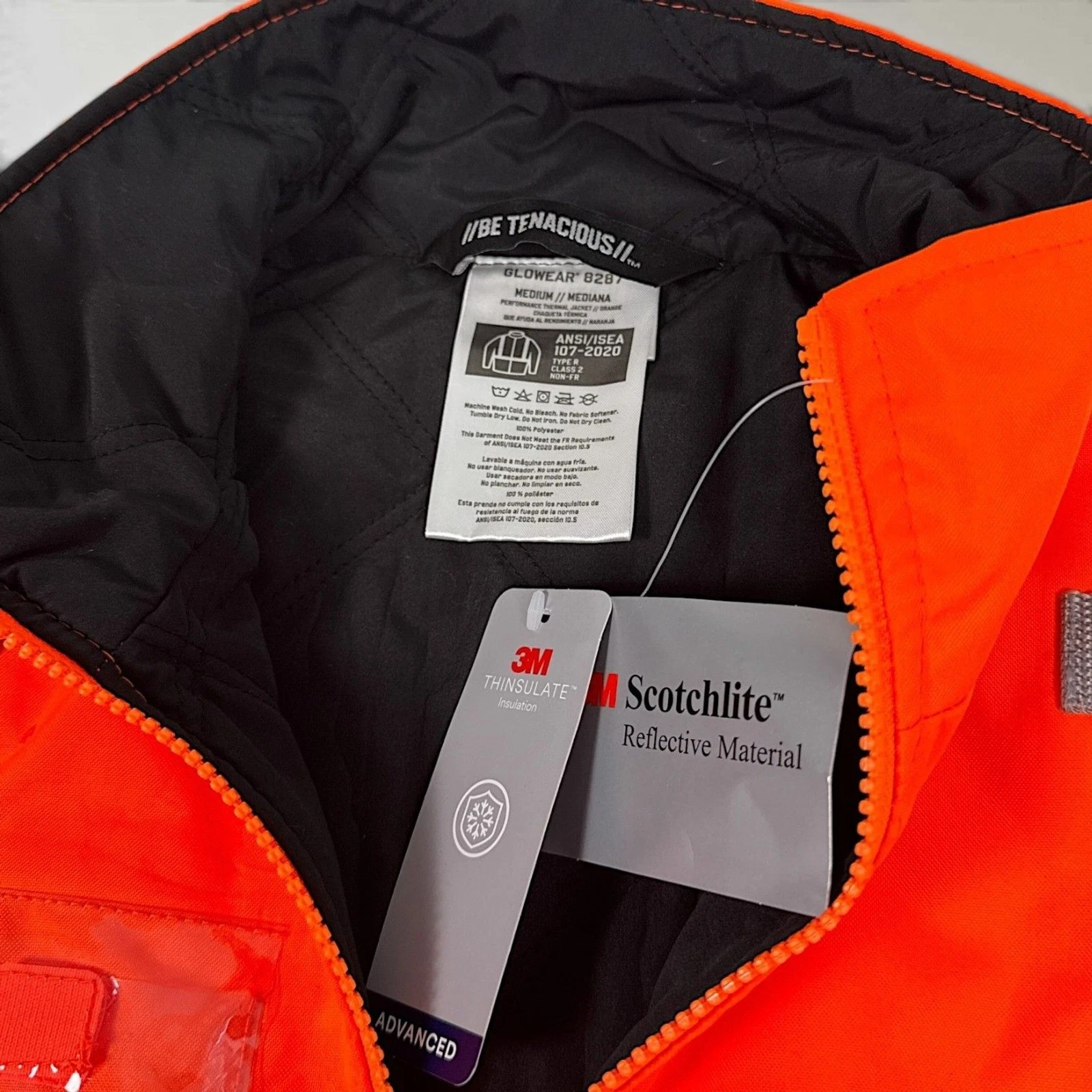 NWT Ergodyne GloWear 8287 Hi-Vis Winter Convertible Jacket Type R Class 2 Sz Med image 5