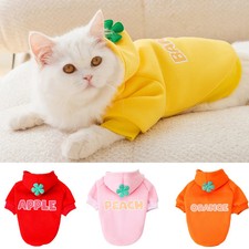 Classic Fruit Print Sphynx Cat Hoodie Sweater Autumn Winter Warm Pet Clothes for