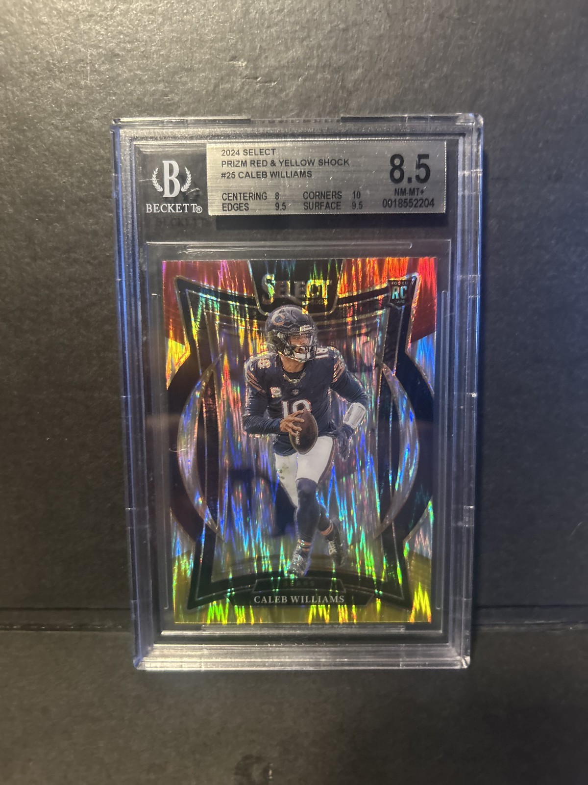 2024 Panini Select - Concourse Caleb Williams #25 Red & Yellow Shock Prizm (RC)