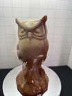 FENTON ART GLASS 2006 CHOCOLATE OWL FIGURINE