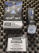 Metra WM-AK4 1500W Vehicle Amp Installation Kit 16' Stereo RCA Cable WMRCA-20