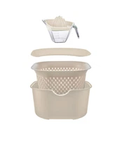 Moi All-in-One Salad maker Large Salad Bowl lemon juicer colander chopping board