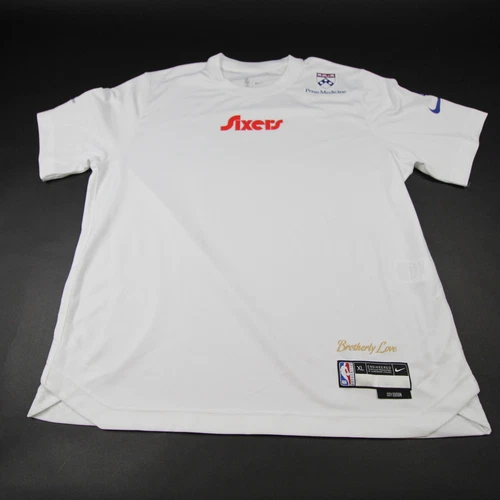Philadelphia 76ers Nike NBA Authentics Dri-Fit Short Sleeve Shirt Men's Used