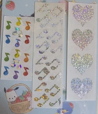 Sandylion Stickers Mrs.Grossman's Hambly Stickers Music Glitter Prismatic 