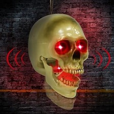 Light Up Skeleton Head Skull Color Changing Decoration