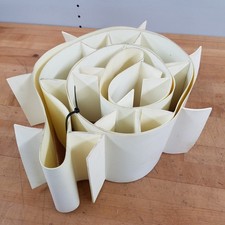 Habasit U1-05.87-072-(2)/6, Endless Conveyor Belt, 5.85"x12' 2"Fins/6"Apart