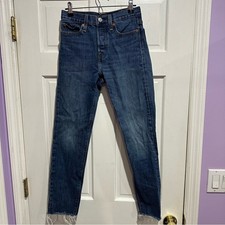 Levi  s 501 Original Button Fly Jeans White Oak Cone Denim Size 25