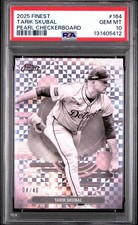 2025 TOPPS FINEST PEARL CHECKERBOARD #164 TARIK SKUBAL 4/40 PSA 10