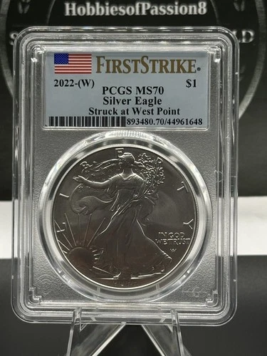 2022-(W) $1 Silver Eagle PCGS MS70 First Strike Struck at West Point
