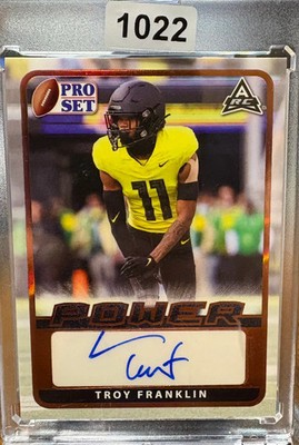 2021 Pro Set Power Troy Franklin #BA-TF2 Copper RC Leaf Trading Cards