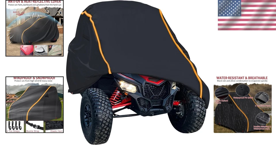 Cubierta UTV de alta resistencia para 2-3 plazas - Impermeable, a prueba de viento, protector para todo tipo de clima Foto 2 de 4