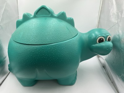  Vintage Teal Green Rubbermaid Dinosaur Kids Toy Box Indoors Outdoors  
