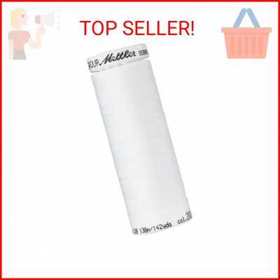 Mettler Seraflex Elastic Thread 50wt 142yd-White -7840-2000