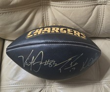 Philip Rivers Kassim Osgood Vincent Jackson Signed Chargers Football