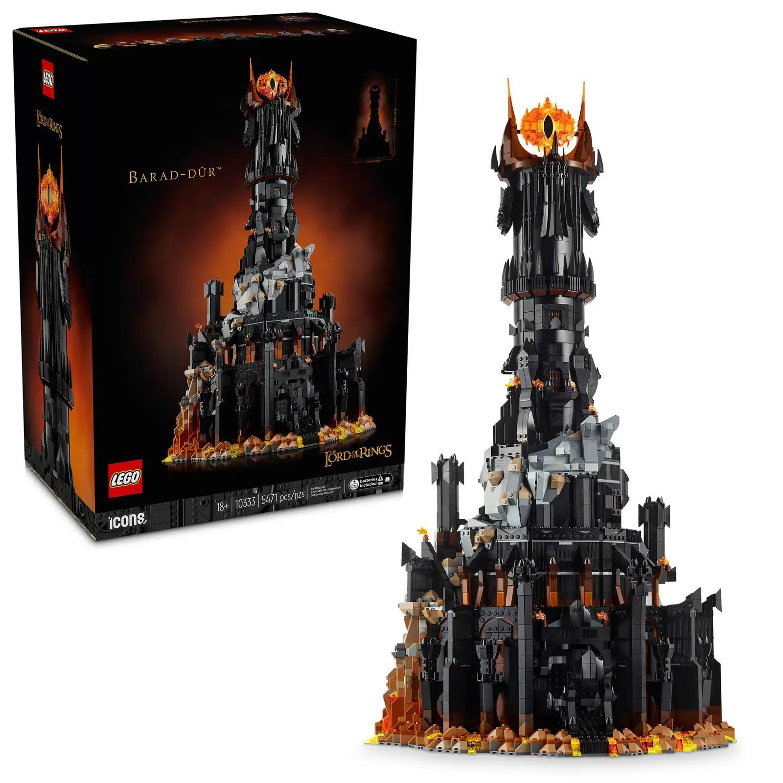 LEGO Icons The Lord of the Rings: Barad-dur [10333], NEW SEALED BOX 5471 pcs
