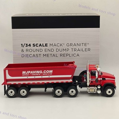 1/34 First Mack Granite & Round End Dump Trailer 19-4187 Diecast Modell LKW