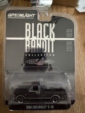 Greenlight Black Bandit 68 Chevy C-10 Pick Up New 1968 Chevrolet 1:64 Diecast