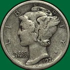 1921-D Mercury Dime Silver Very Fine VF Coin #29992