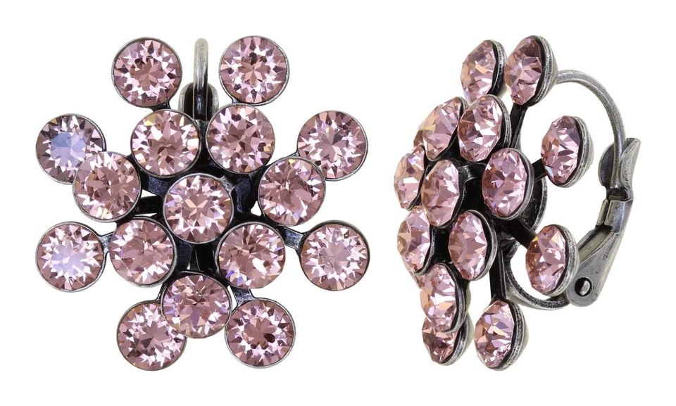 Konplott: Ohrringe Magic Fireball basics, klassische Kristallblüten-Ohrringe - Bild 2 von 4