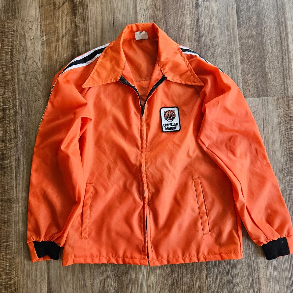 Винтажная морская куртка Chrysler - маленькая - Изображение 2 из 3
