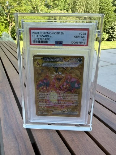 PSA 10 Charizard ex 228/197 Gold Hyper Rare OBF Pokemon Obsidian Flames