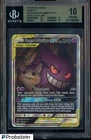 2019 Pokemon Sun & Moon Team Up Full Art 165 Gengar & Mimikyu GX BGS 10 PRISTINE