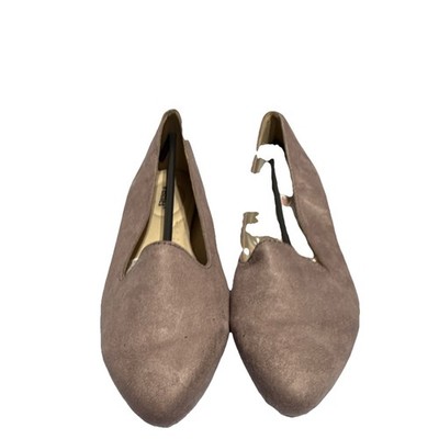 Veittes Taupe Faux Suede Slip-On Flats Almond Toe Women's Size 8