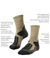 Falke Damen Wandersocken TK1 Adventure Wolle Grau 39-40 Asphalt Melange
