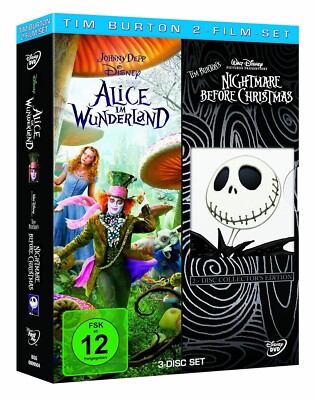 Tim Burton - 2 Film-Set - Nightmare before Christmas/Alice im Wunderland (S1/2)