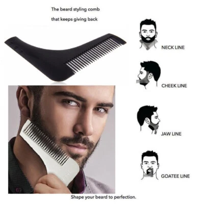 Beard Shaping Facial Tool Styling Template Shaper Stencil Tool Trimming Comb UK