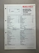 Becker 2630 Original Service Manual Free Shipping