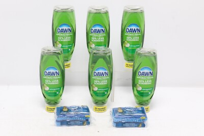 #ad 6 Dawn Antibacterial Hand Soap Dishwashing Liquid Apple Blossom amp; 2 Sponges $25.20